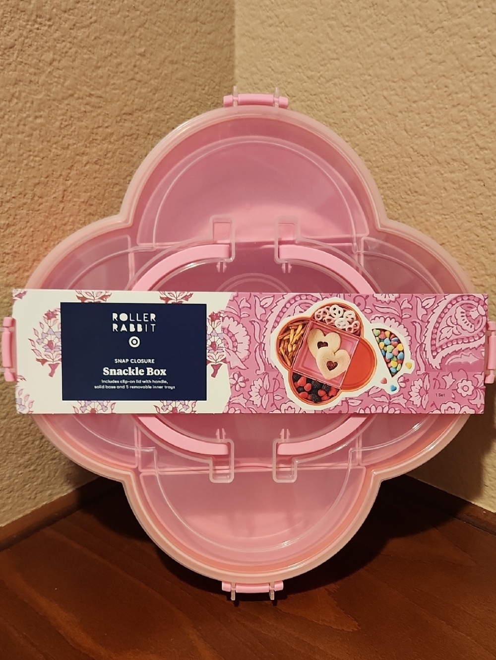 Roller Rabbit x Target Snackle Box Pink Snap-Closure